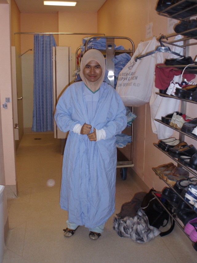 Me with surgical long gown